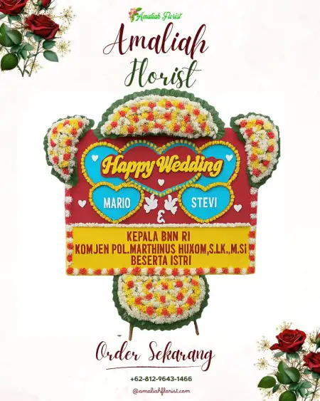 Papan Bunga Pernikahan Tersangede